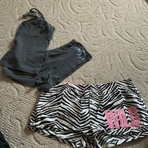 Pajamas from Victoria secret. The grey set runs small.